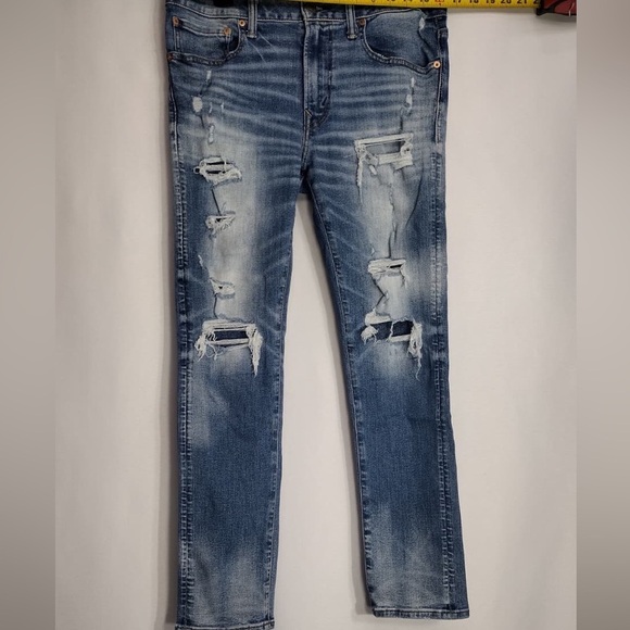 Distressed Blue Jeans for Men - Picture 1 of 6